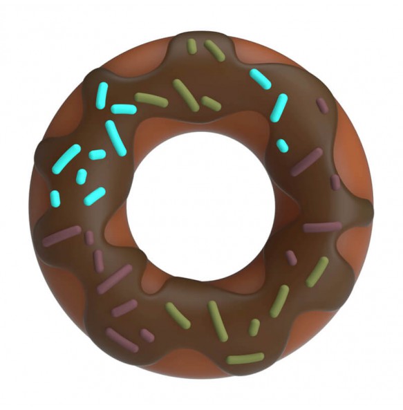 PRETTY LOVE - Choco Super Donut Cock Ring (Brown) PRETTY LOVE - Choco Super Donut Cock Ring (Brown)